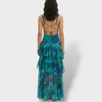 Women’s Printed Summer Tiered Ruffle Maxi Dress