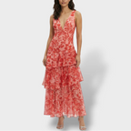 Women’s Printed Summer Tiered Ruffle Maxi Dress