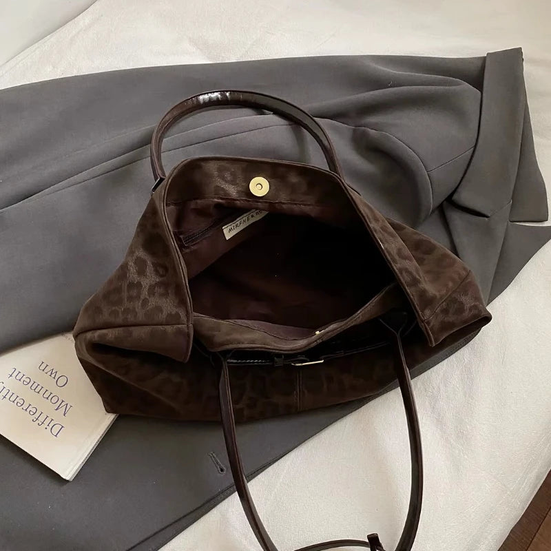 Women’s PU Leather Leopard Print Shoulder Bag