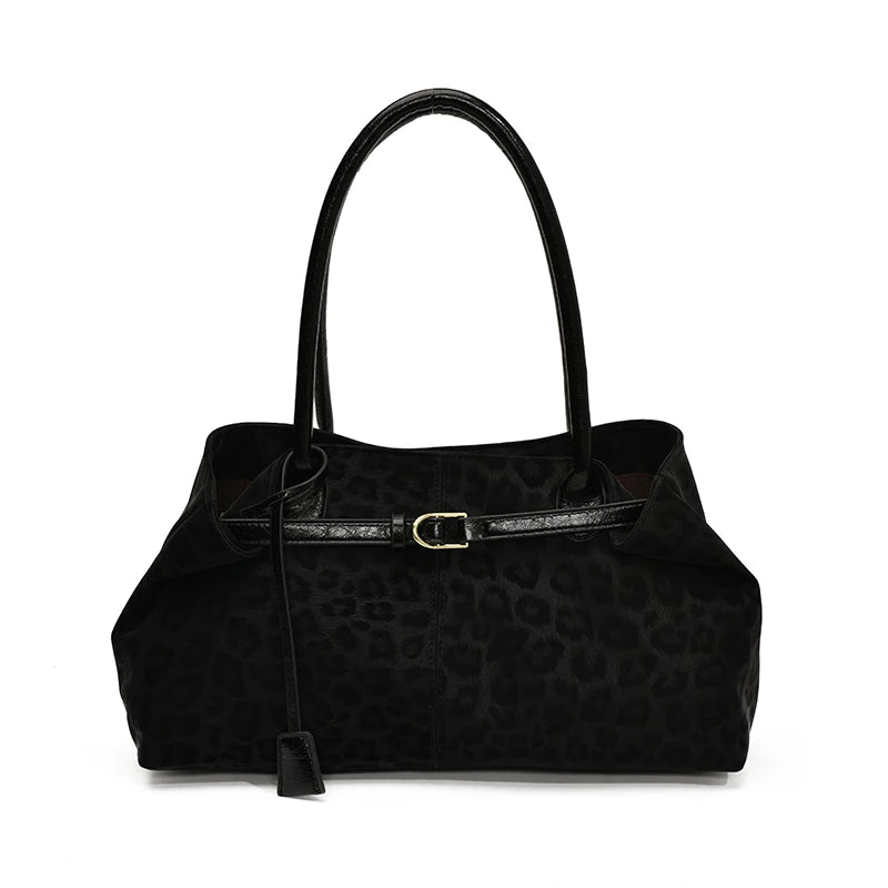 Women’s PU Leather Leopard Print Shoulder Bag