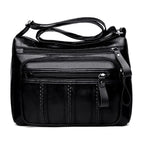 Women’s PU Leather Multi Pocket Crossbody Shoulder Bag