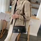 Women’s PU Leather Shoulder Bag with Flap Closure