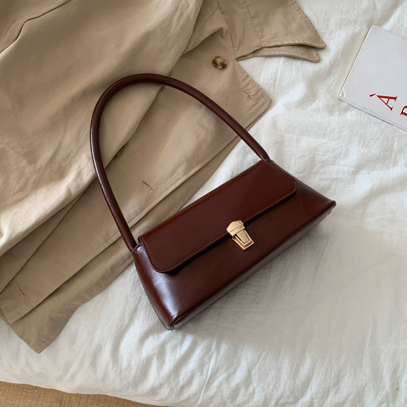 Women’s PU Leather Shoulder Bag with Flap Closure