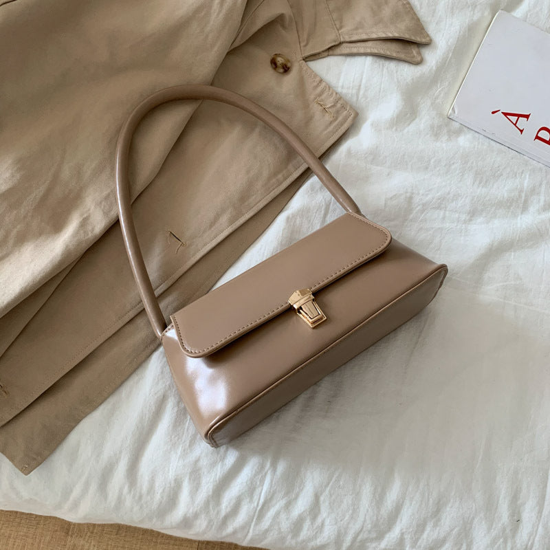 Women’s PU Leather Shoulder Bag with Flap Closure