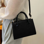 Women’s PU Leather Travel Shoulder Bag with Top Handles