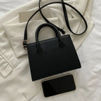 Women’s PU Leather Travel Shoulder Bag with Top Handles