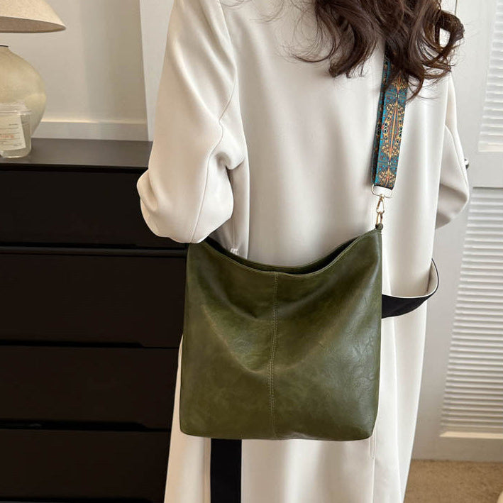 Women’s PU Leather Vintage Shoulder Tote Bag