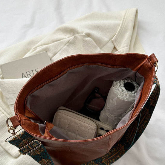 Women’s PU Leather Vintage Shoulder Tote Bag