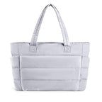 Women’s Quilted Large School Tote Bag with Multi Pocket