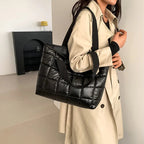 Women’s Quilted Puffer Tote Bag