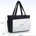 Women’s Quilted Tote Bag with Multi Pocket Design
