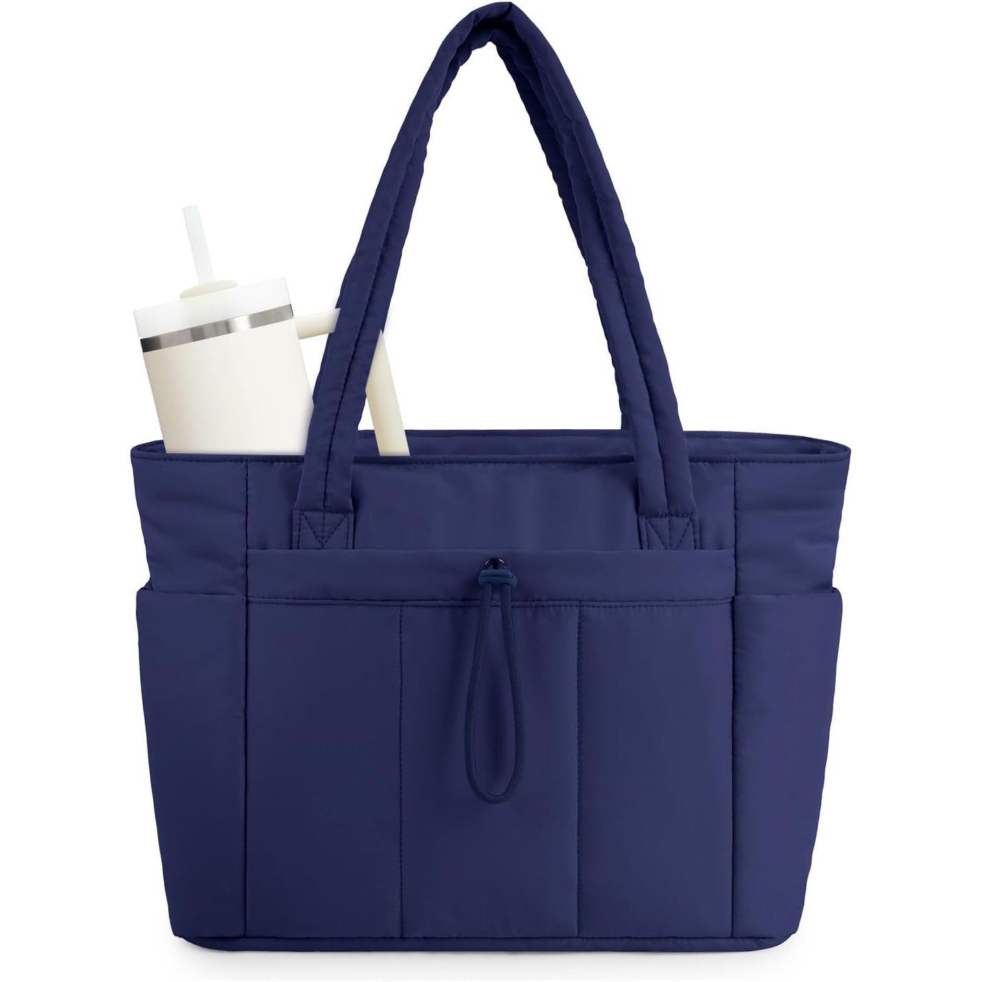 Women’s Quilted Tote Bag with Multi Pocket Design