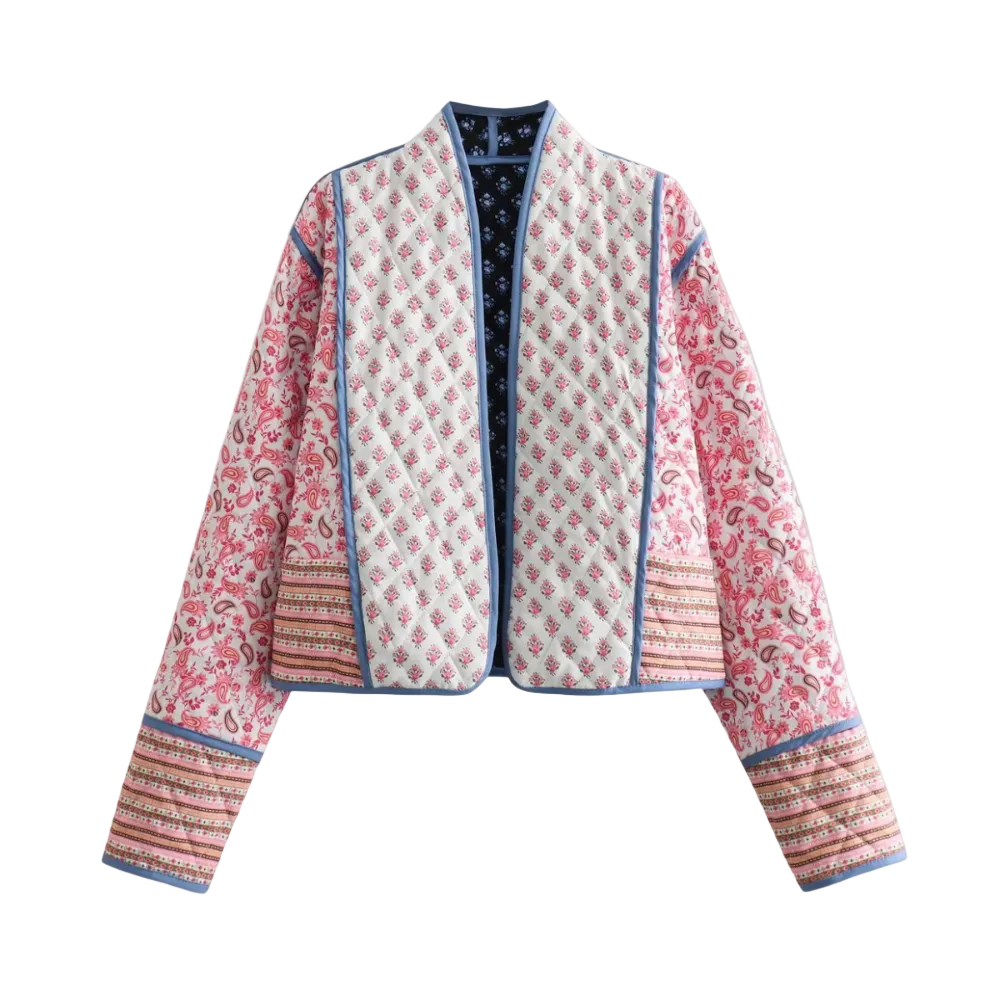 Women’s Reversible Quilted Floral Jacket