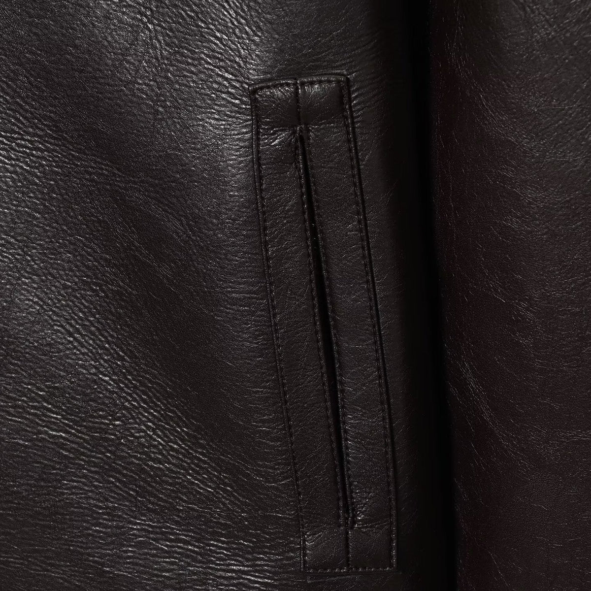 Women’s Reversible Winter PU Leather Jacket with Faux Fur