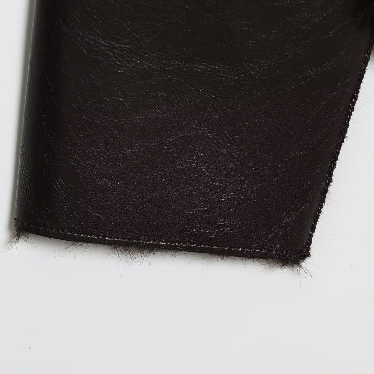 Women’s Reversible Winter PU Leather Jacket with Faux Fur