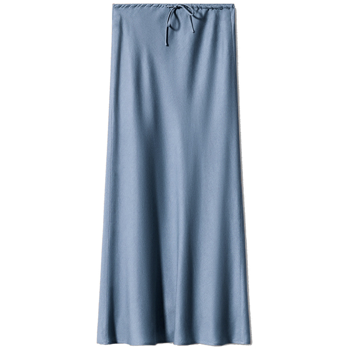 Women’s Satin Maxi Skirt with Drawstring Waist