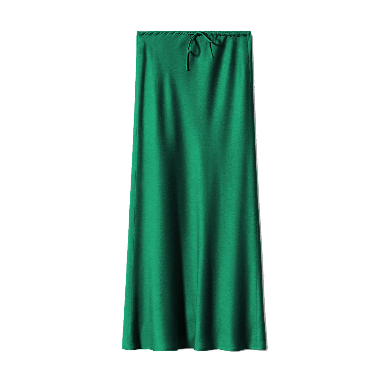 Women’s Satin Maxi Skirt with Drawstring Waist