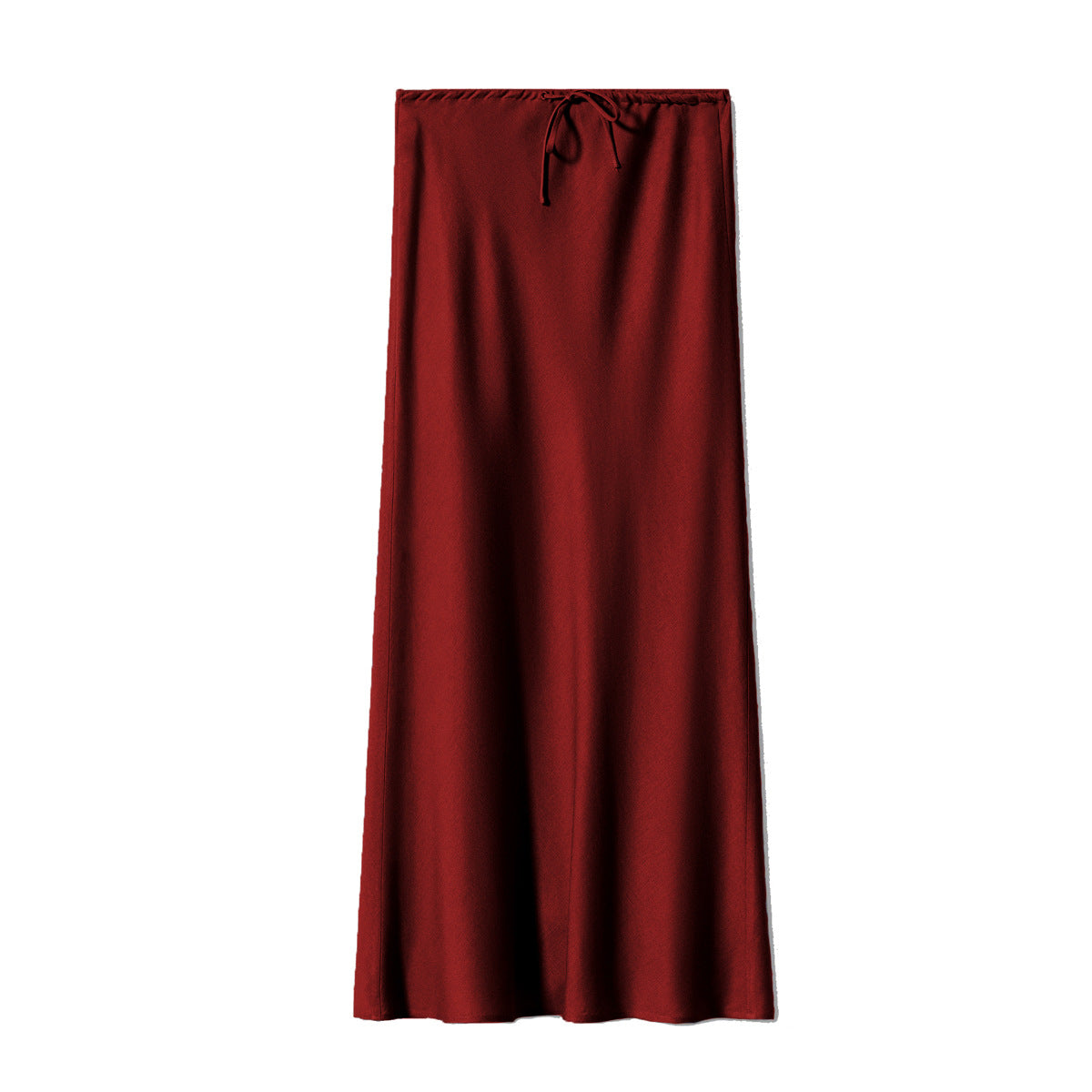 Women’s Satin Maxi Skirt with Drawstring Waist