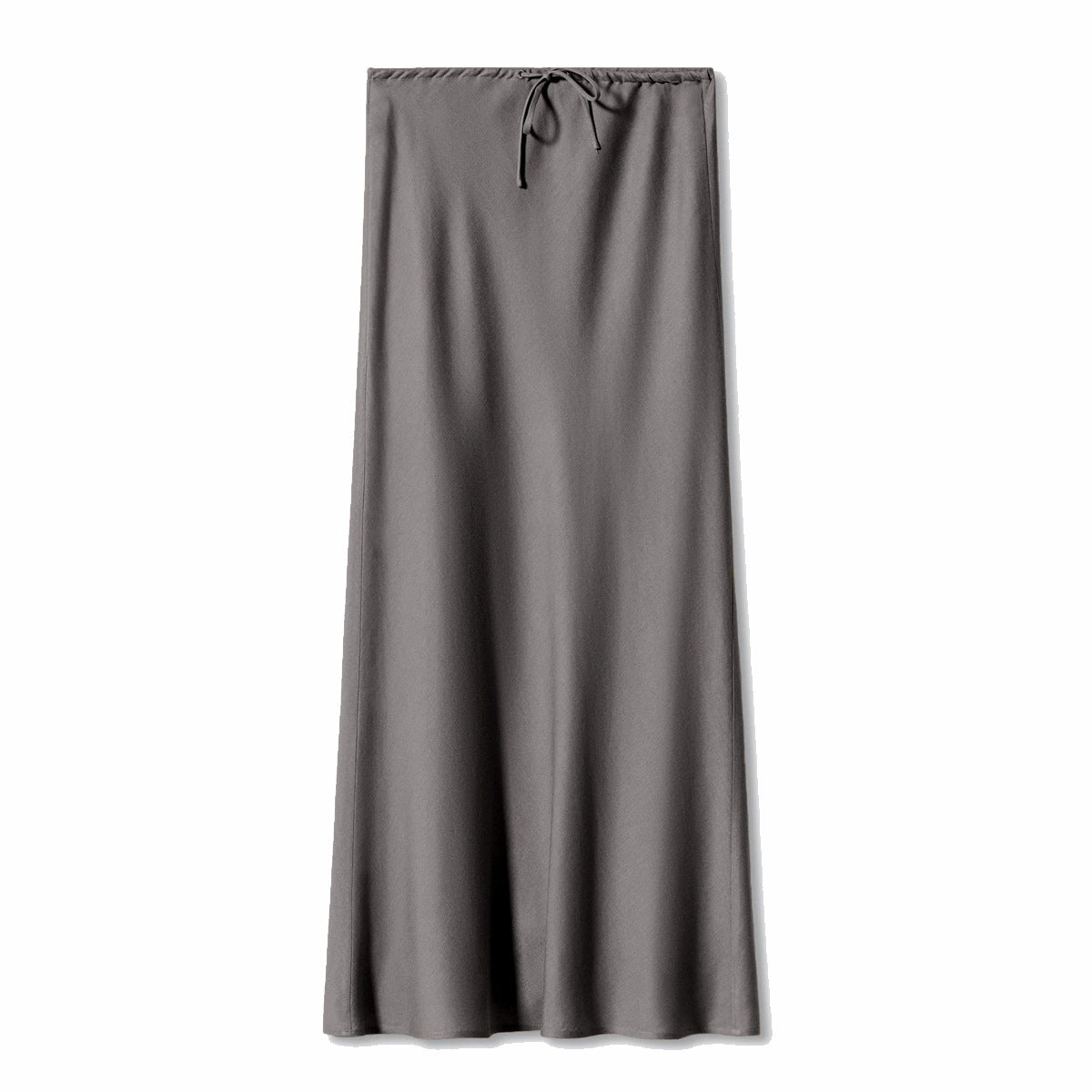 Women’s Satin Maxi Skirt with Drawstring Waist