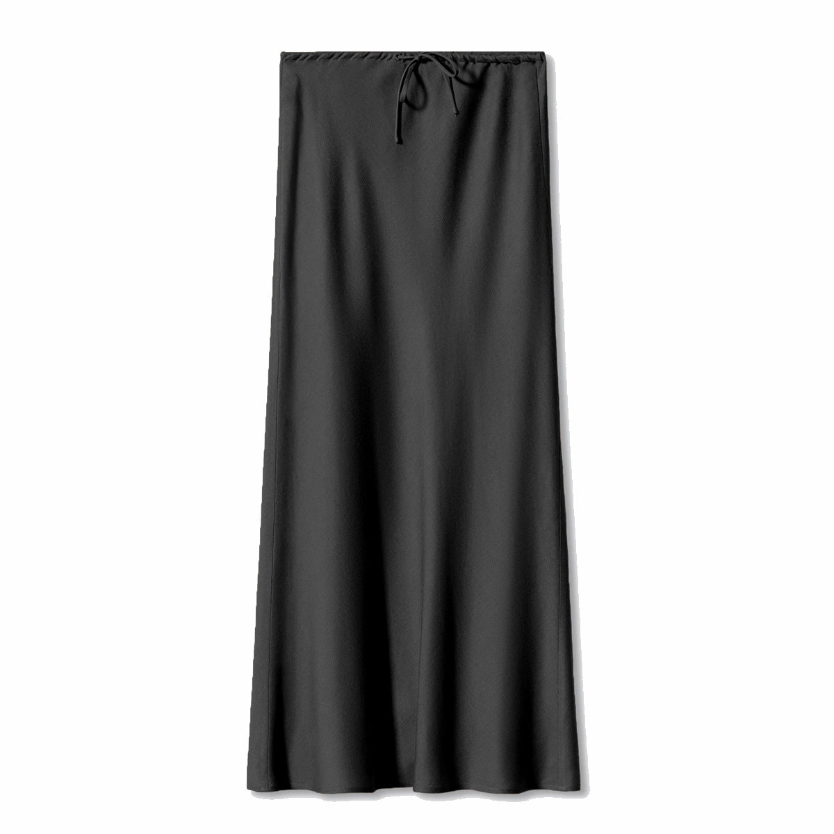 Women’s Satin Maxi Skirt with Drawstring Waist