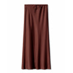Women’s Satin Maxi Skirt with Drawstring Waist