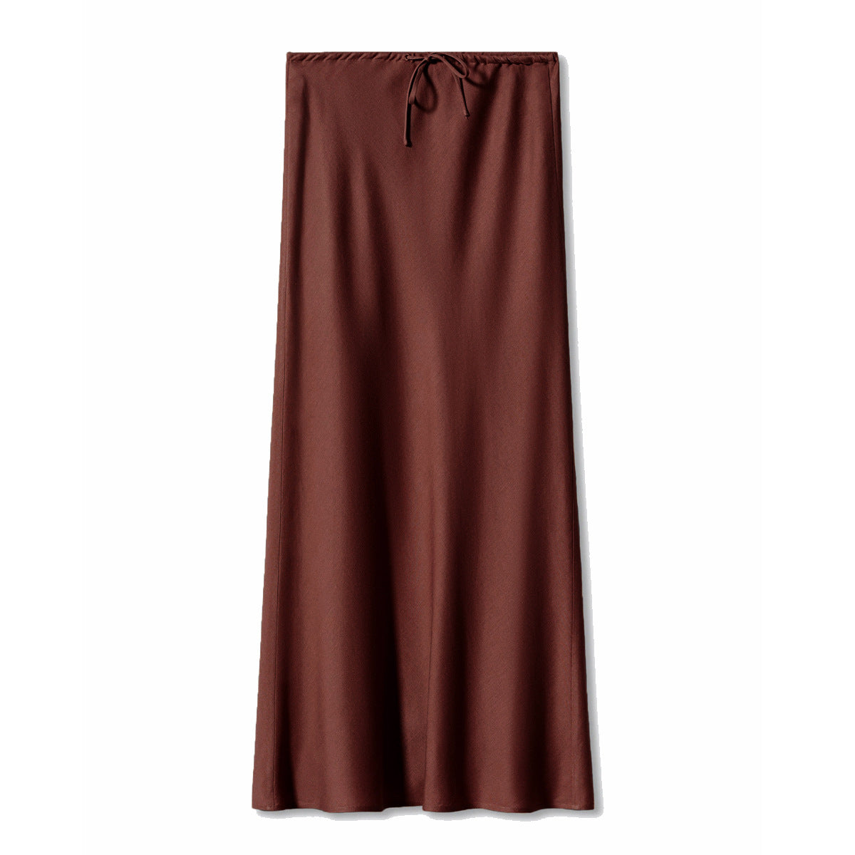 Women’s Satin Maxi Skirt with Drawstring Waist