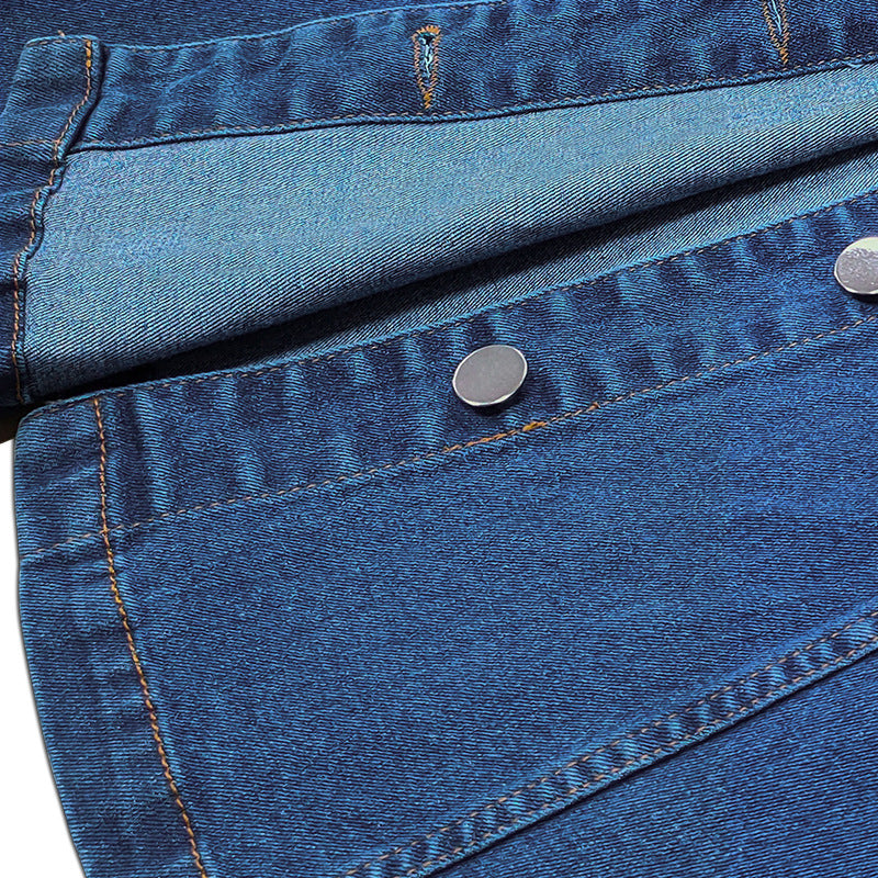 Women’s Short Sleeve Denim Button Front Mini Dress