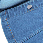 Women’s Short Sleeve Denim Button Front Mini Dress