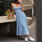 Women’s Sleeveless Denim Maxi Dress
