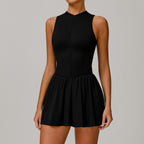 Women’s Sleeveless Tennis Dress with Built-In Shorts and Pocket