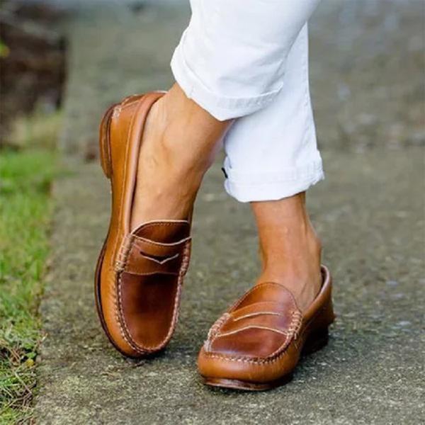 Women’s Slip-On Loafers with Classic Moc Toe