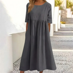 Women’s Smocked Waist Flowy Summer Midi Dress
