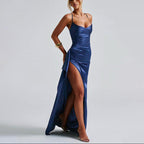 Women’s Spaghetti Strap Maxi Dress with High Side Slit