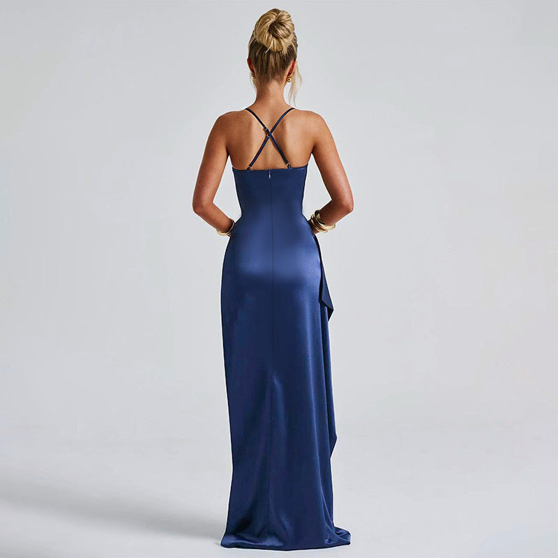 Women’s Spaghetti Strap Maxi Dress with High Side Slit