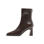 Women’s Square Toe Ankle Boots with Block Heel