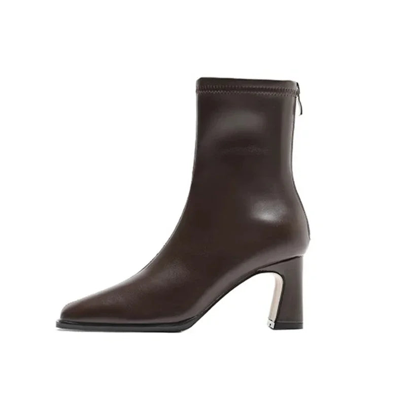 Women’s Square Toe Ankle Boots with Block Heel