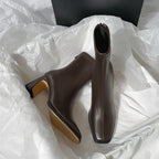 Women’s Square Toe Ankle Boots with Block Heel