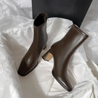 Women’s Square Toe Ankle Boots with Block Heel