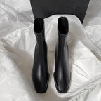 Women’s Square Toe Ankle Boots with Block Heel