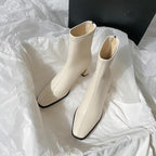 Women’s Square Toe Ankle Boots with Block Heel