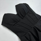 Women’s Strapless Corset Fit and Flare Maxi Dress