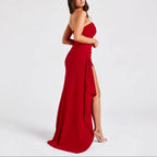 Women’s Strapless Maxi Dress with Side Slit