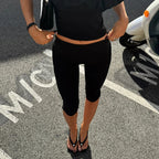Women’s Stretch Capri Pants with Side Split