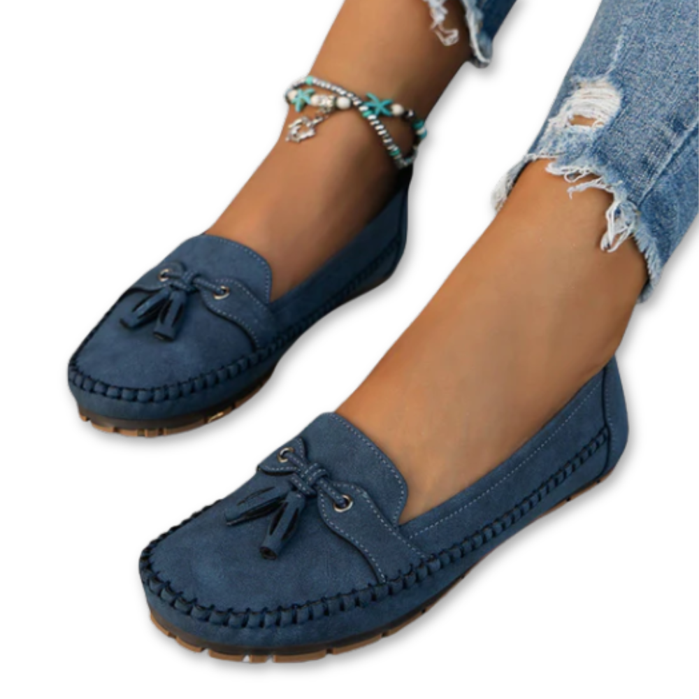 Women’s Suede Flat Slip-On Penny Loafers