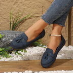 Women’s Suede Flat Slip-On Penny Loafers