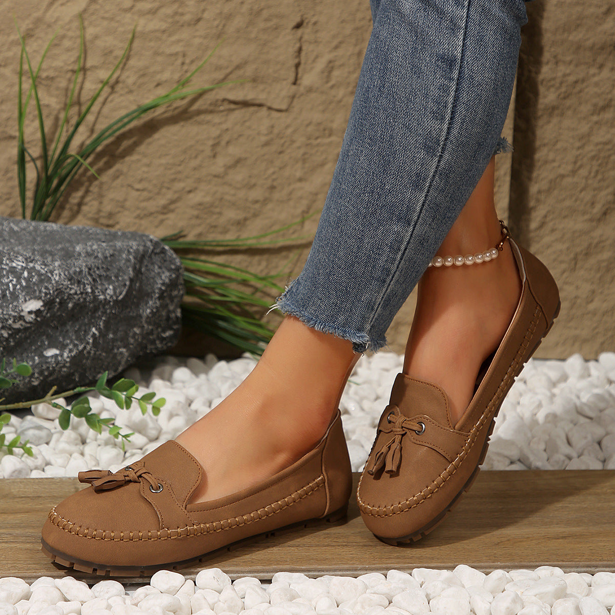 Women’s Suede Flat Slip-On Penny Loafers