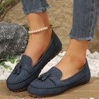 Women’s Suede Flat Slip-On Penny Loafers