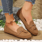 Women’s Suede Flat Slip-On Penny Loafers