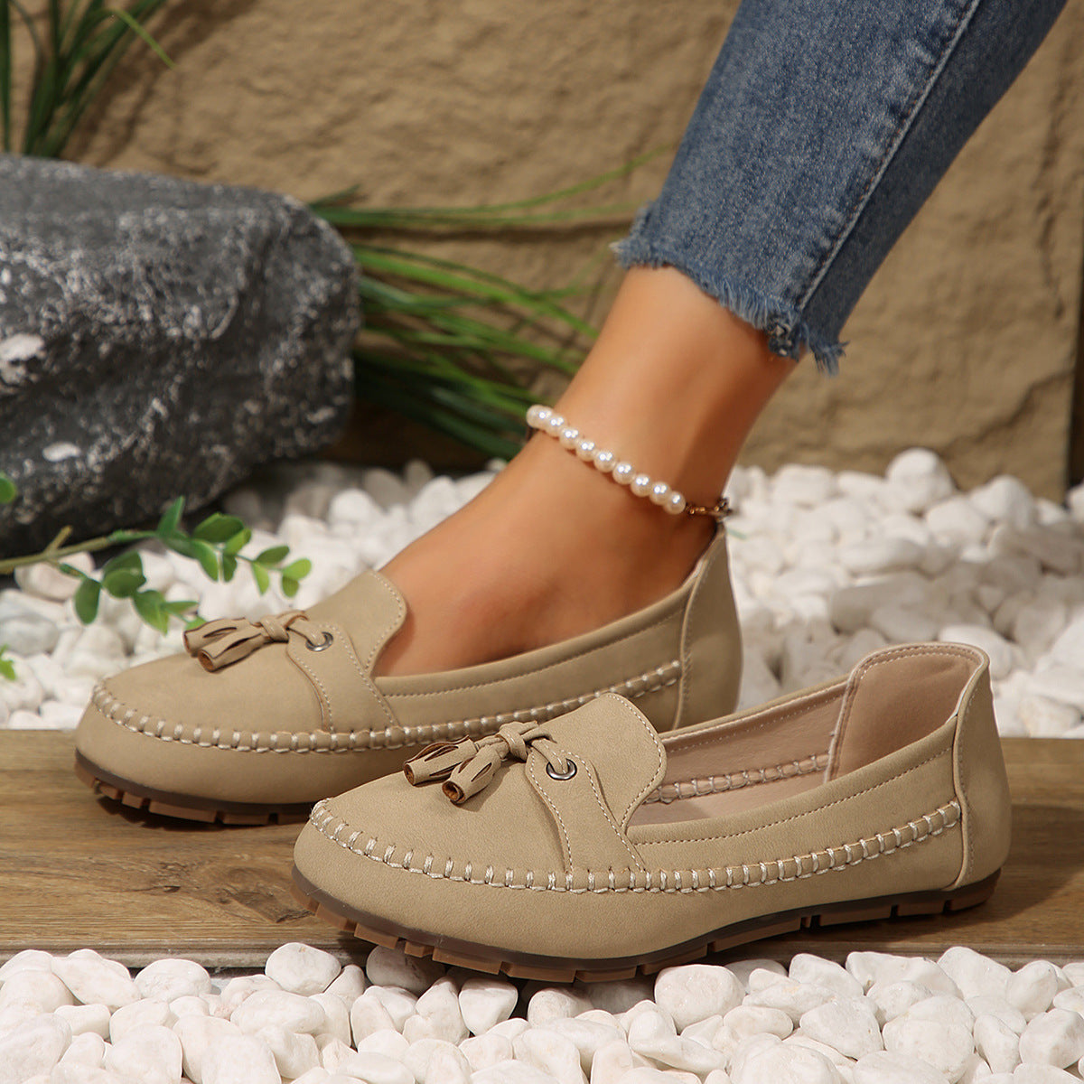 Women’s Suede Flat Slip-On Penny Loafers
