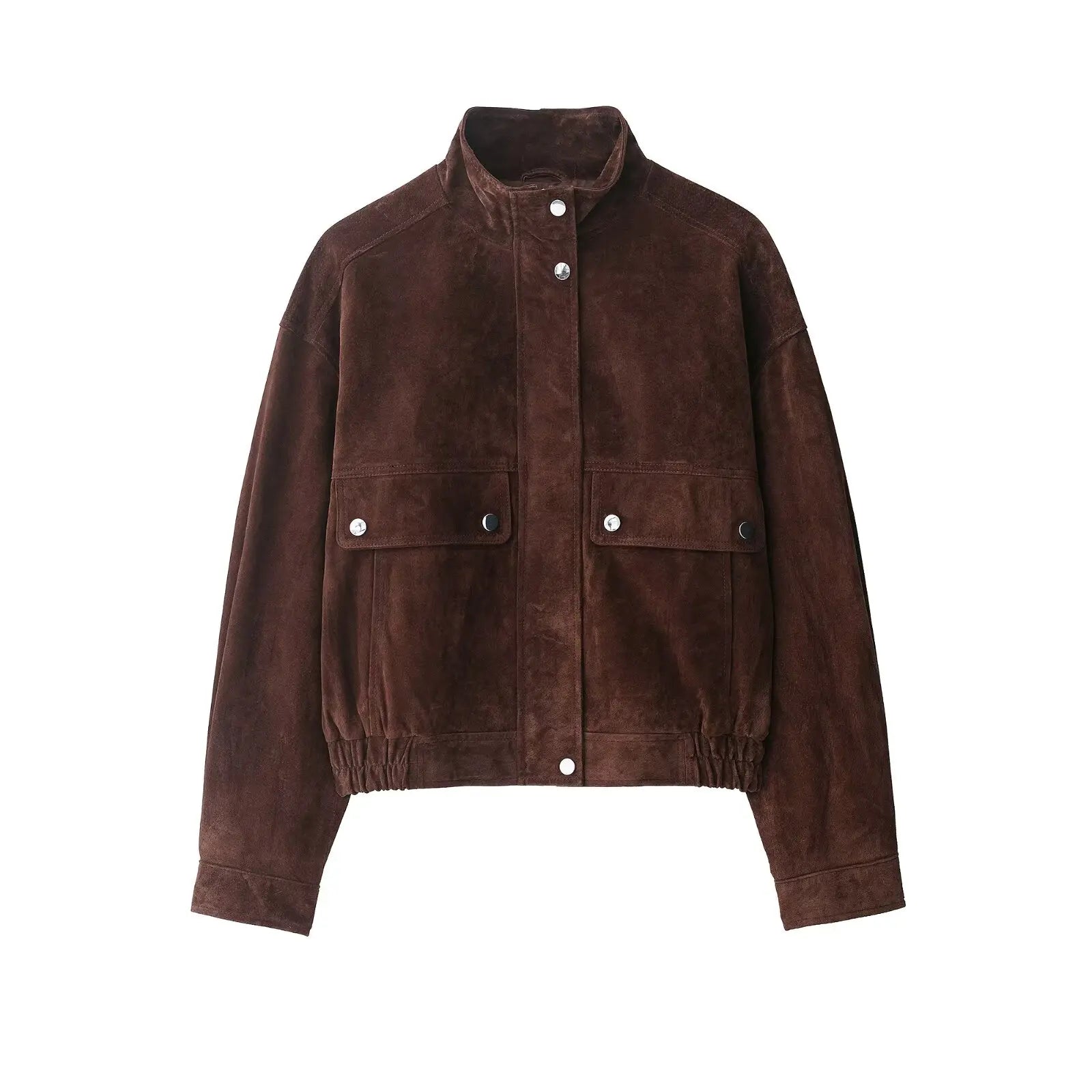 Women’s Suede Jacket with Front Pockets